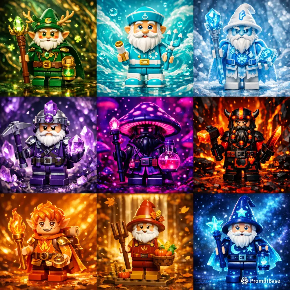 Colorful Lego Fantasy Guardians