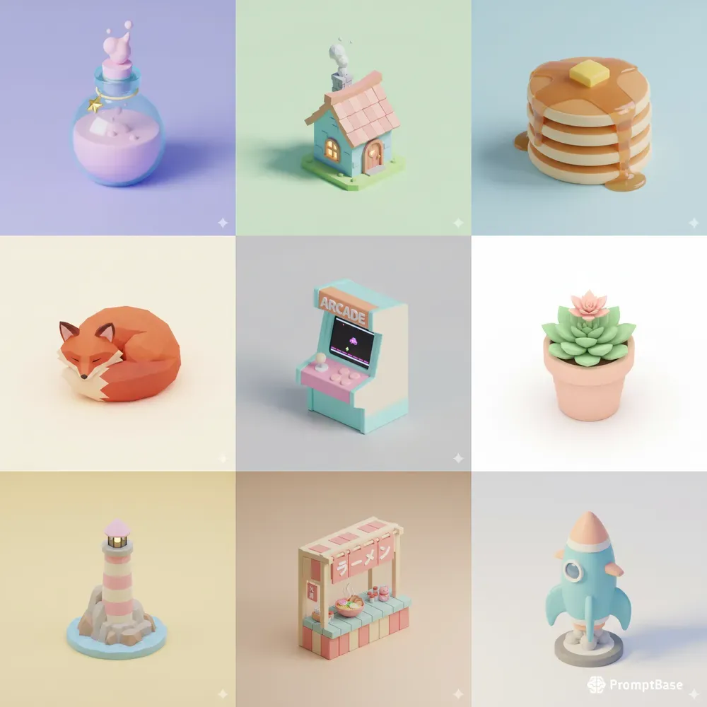 Premium Cute Isometric 3D Icons