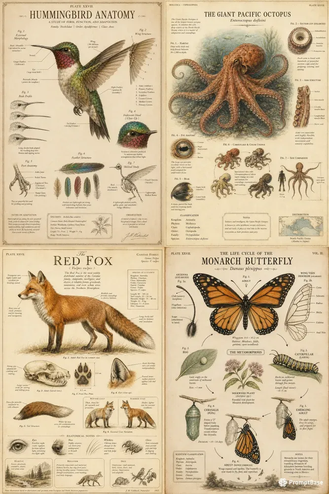 Vintage Nature Field Guides
