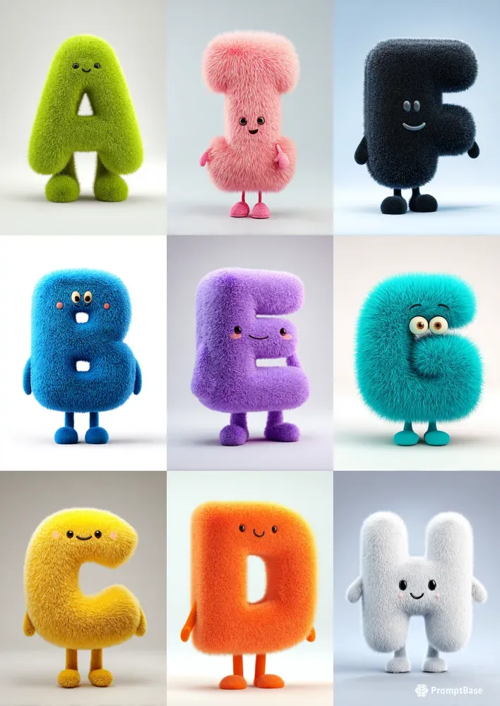 Playful Letter Character Portraits