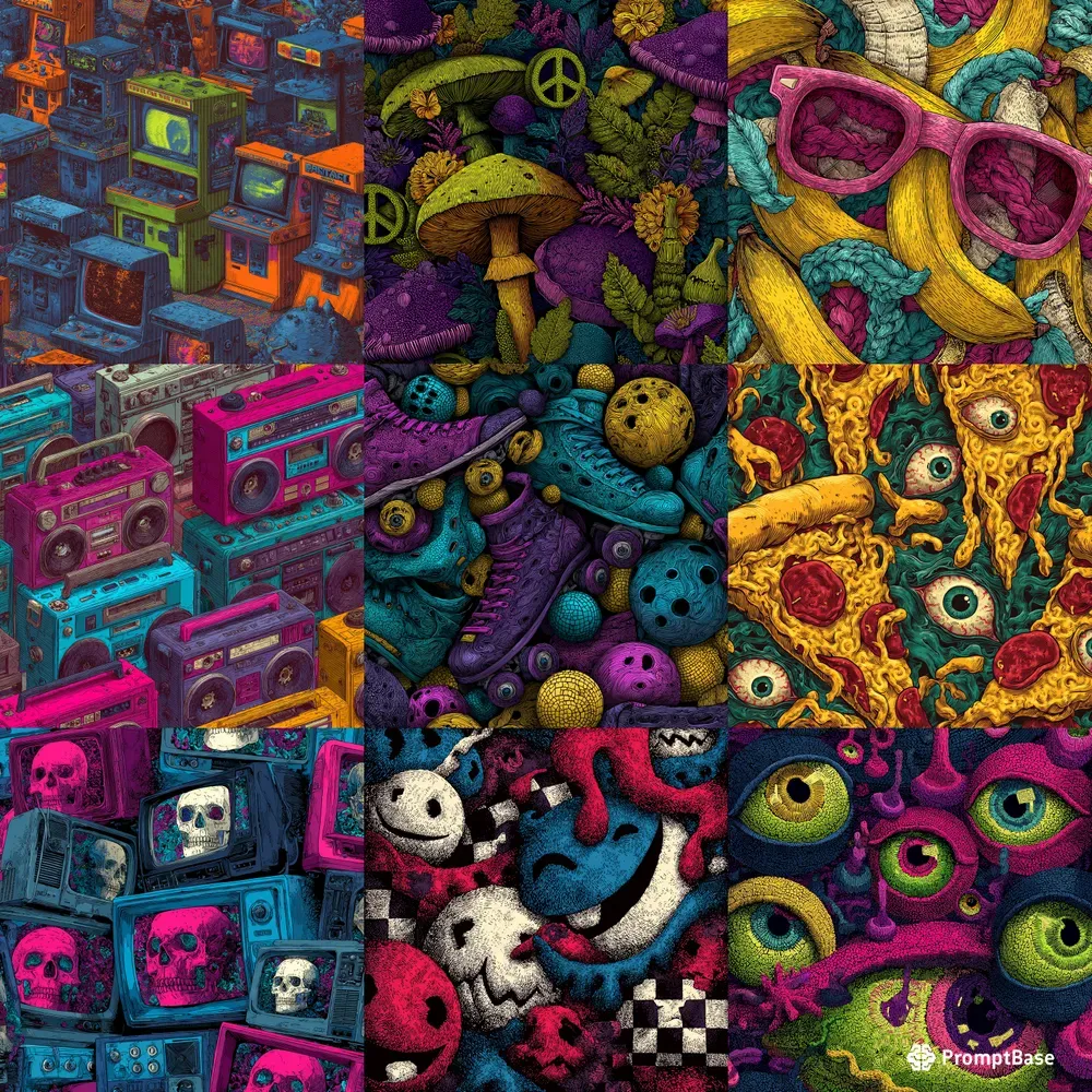 Funky Interwoven Thread Patterns