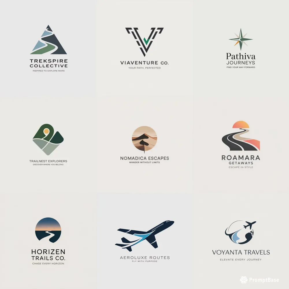 Luxury Minimal Travel Logos