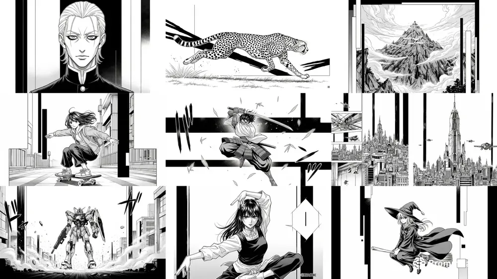 Classic Manga Portraits And Scenes