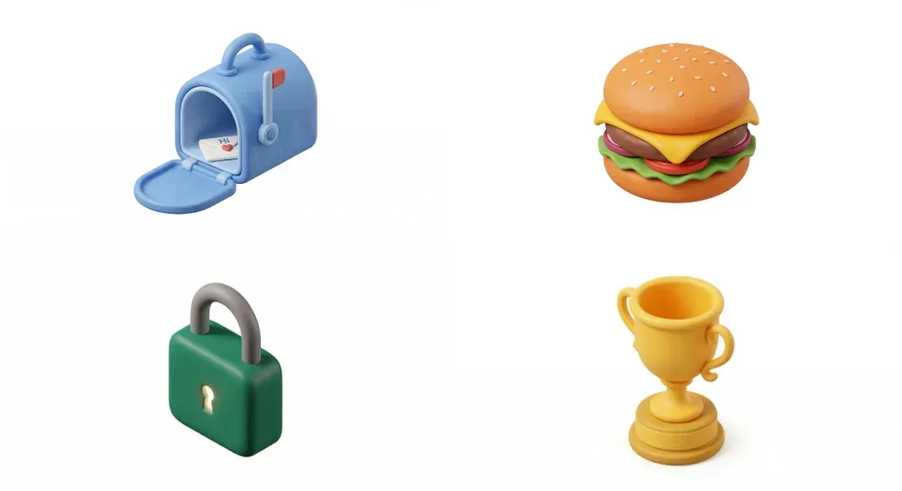 Premium 3D Clay UI Icons