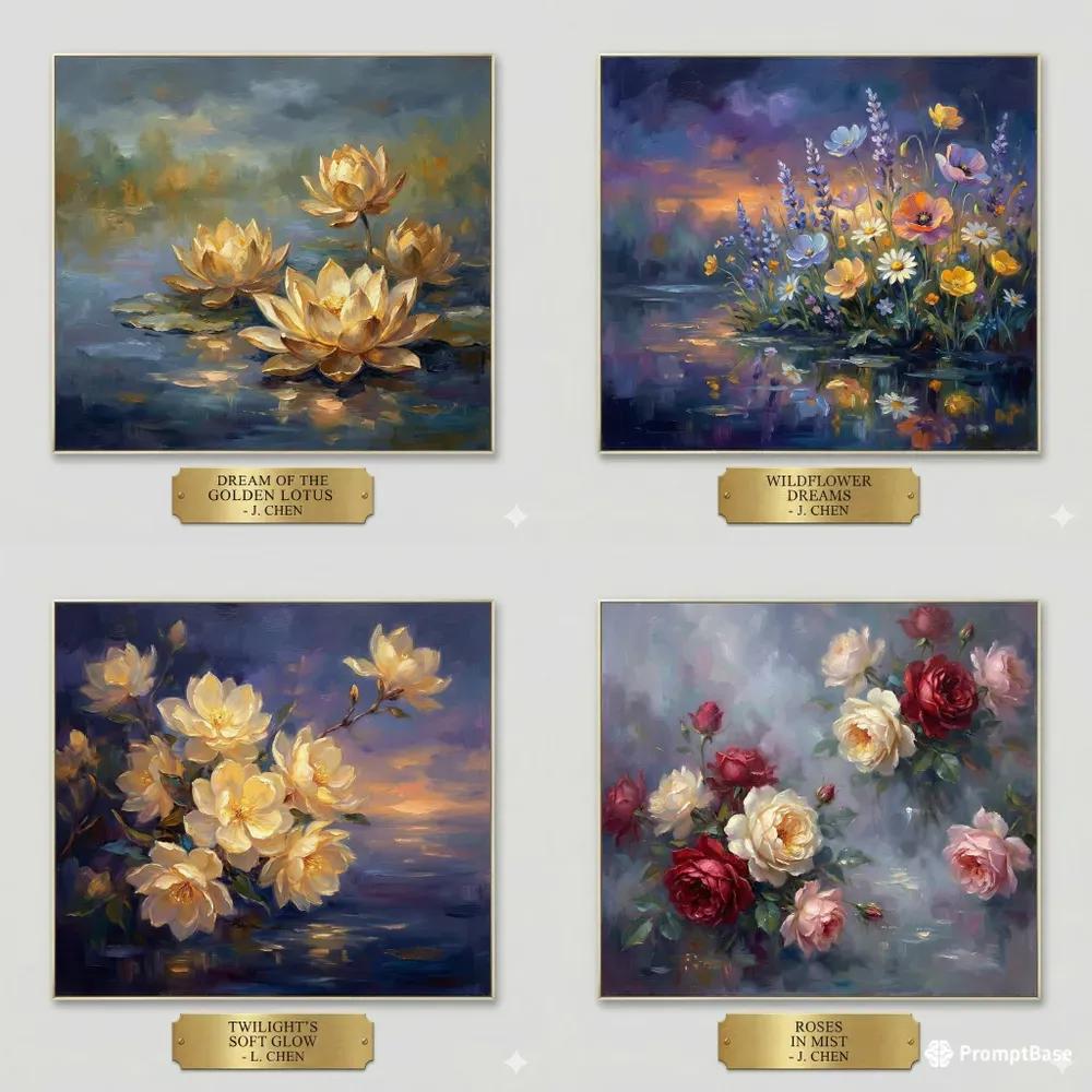 Dreamy Painterly Floral Scene Creators