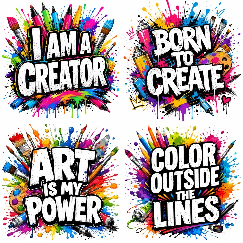 Creative Splash Typography Tshirts
