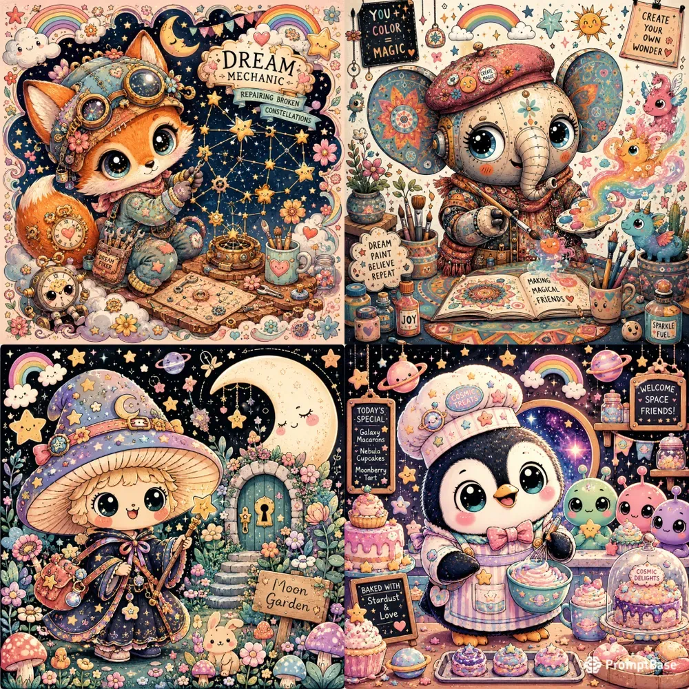 Whimsical Bigeyed Pop Art Creators