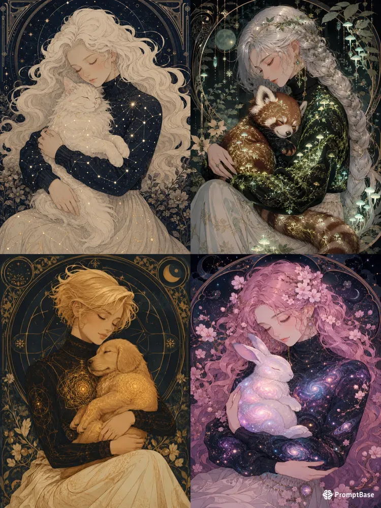 Ethereal Art Nouveau Embraces