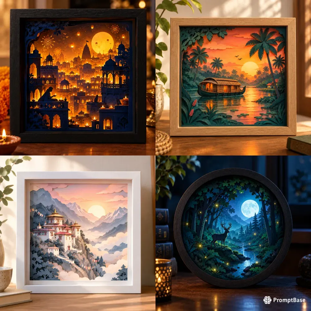 Papercut Shadow Box Worlds