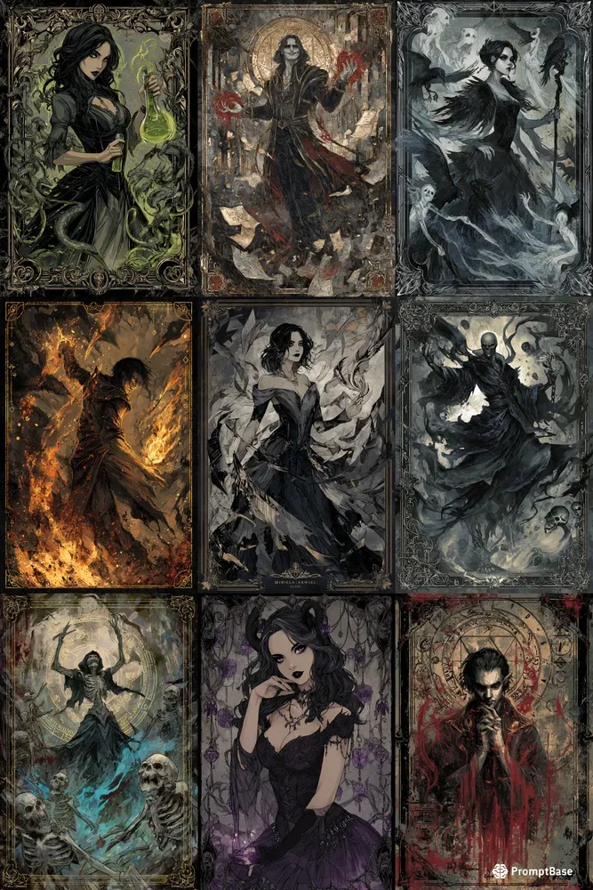 Dark Magic Wizard Cards