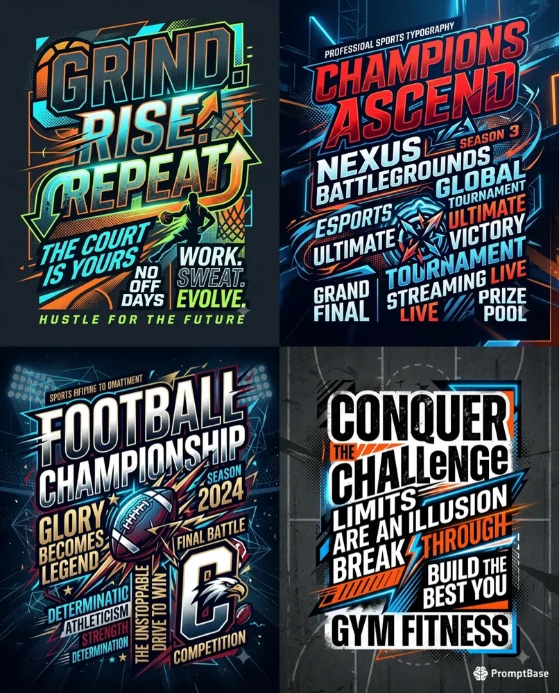 Sports Typography Poster Generator