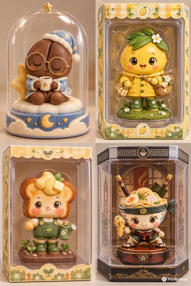 Mini Food Friends Collectible 3D Toys