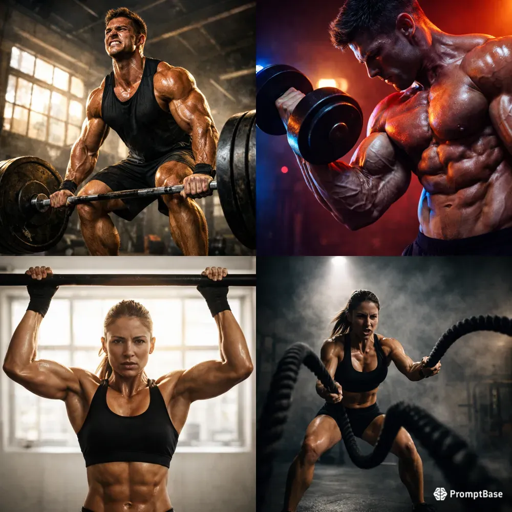 Ultrarealistic Cinematic Gym Photography