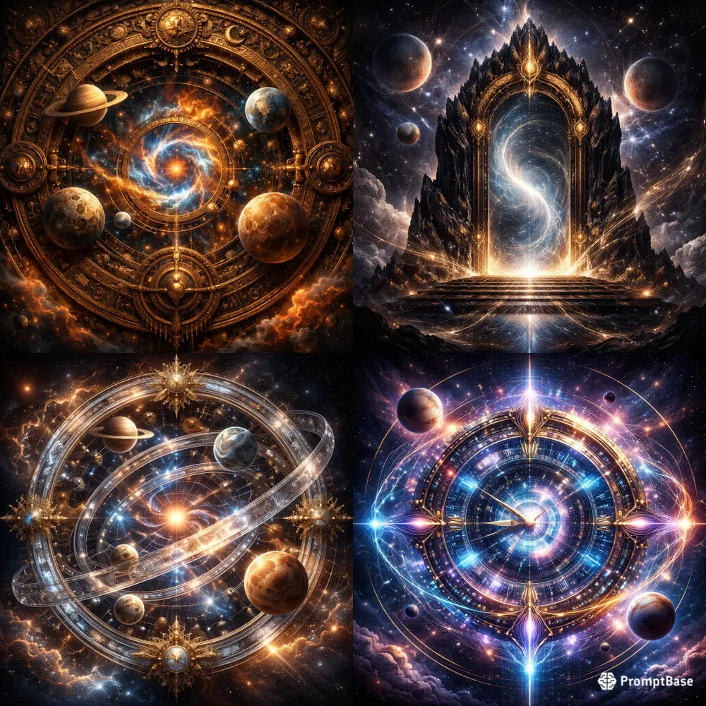 Celestial Clockwork Universe Portal Art