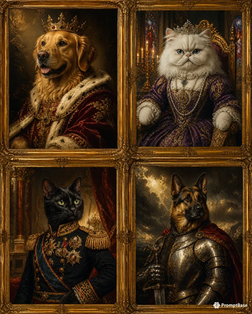 Royal Pet Portrait Paintings