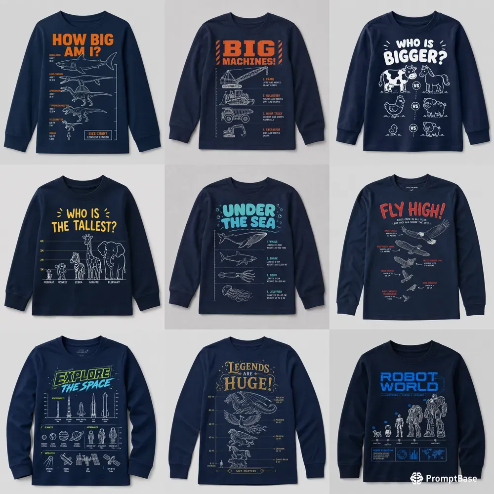 Educational Comparison Kids Tshirts