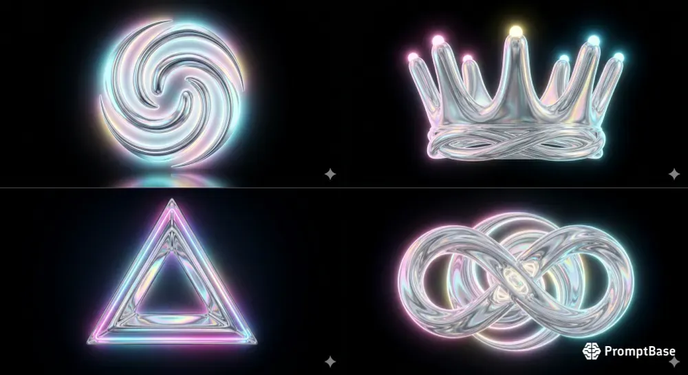 Holographic Neon Liquid Logos