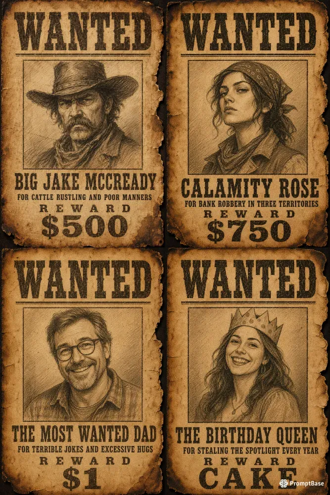 Wild West Wanted Poster Studios