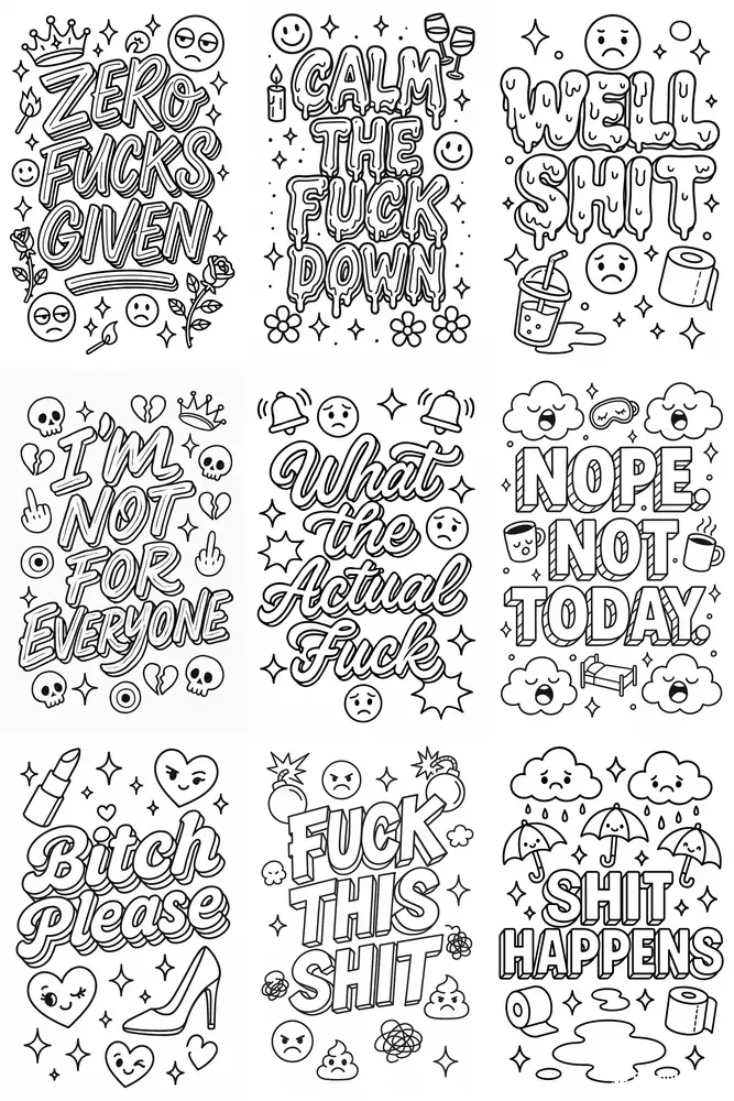 Swear Word Coloring Pages For Adults