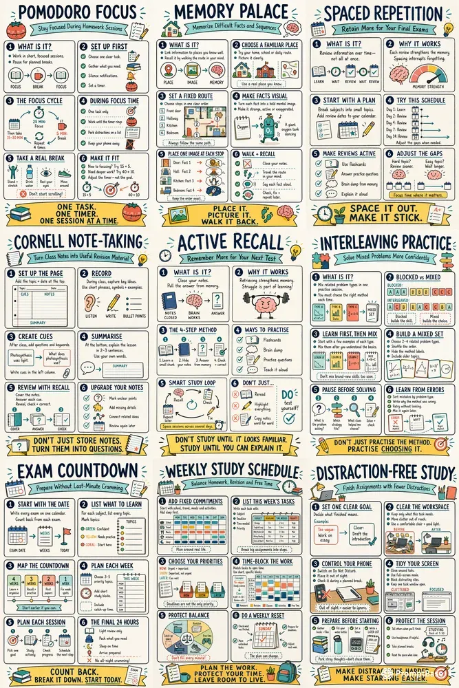 High School Study Skills Sketchnotes