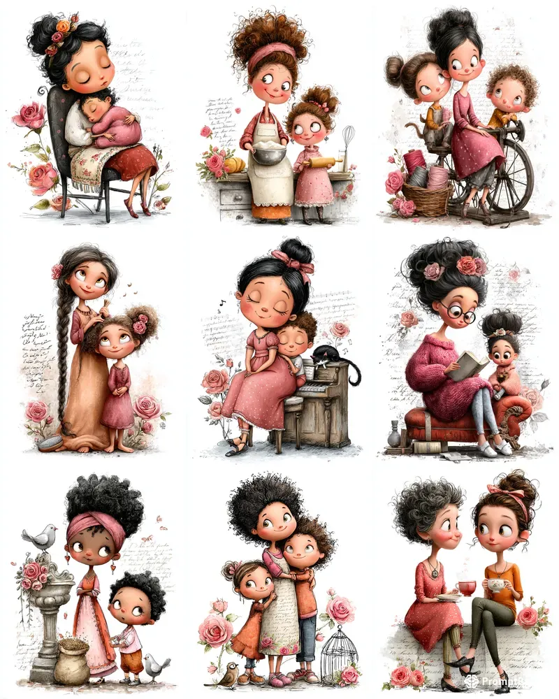 Mothers Day Victorian Mixed Media