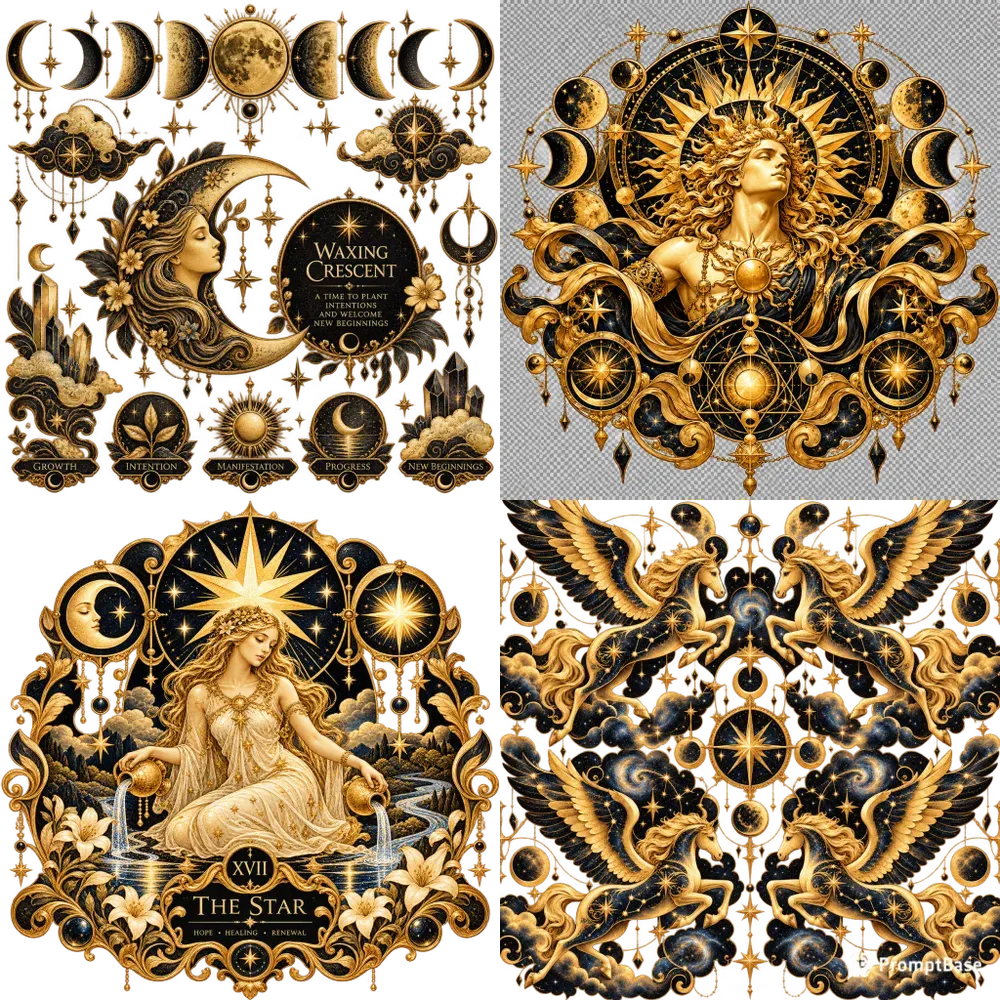 Luxury Mystic Celestial Ephemera Sets
