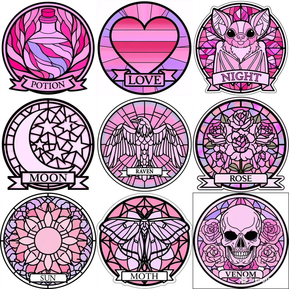 Stained Glass Emblem Stickers