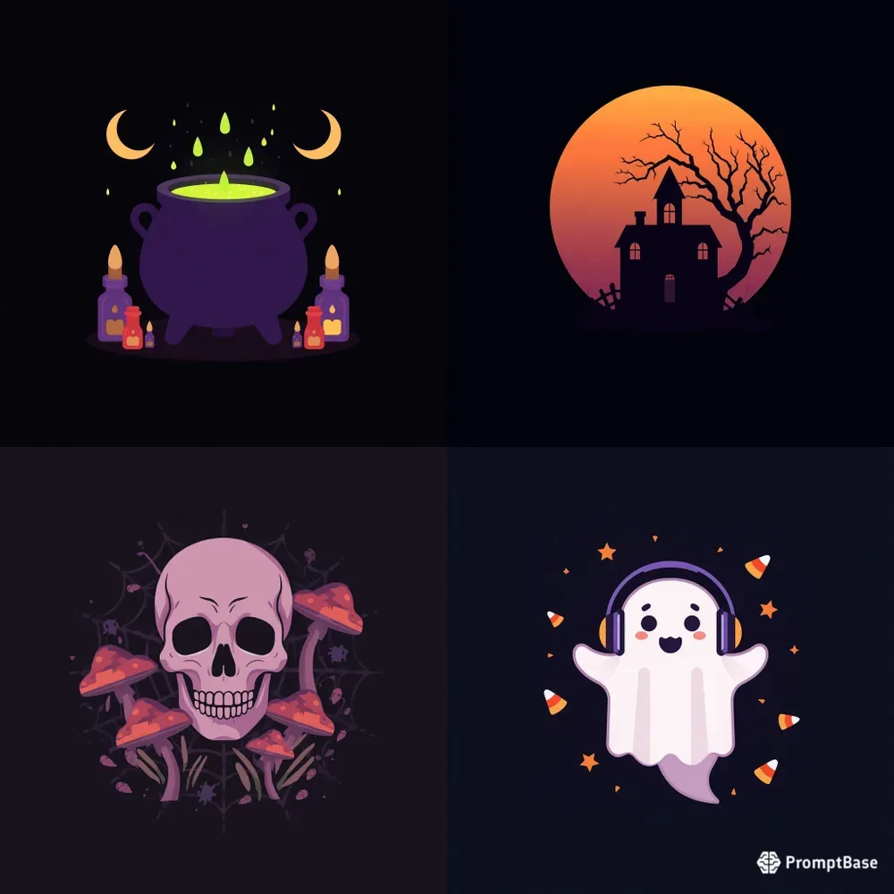 Spooky Halloween Vector Illustrations