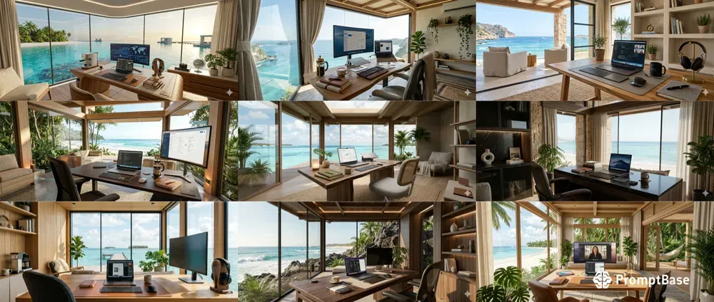 Luxury Nomad Workspace Visuals