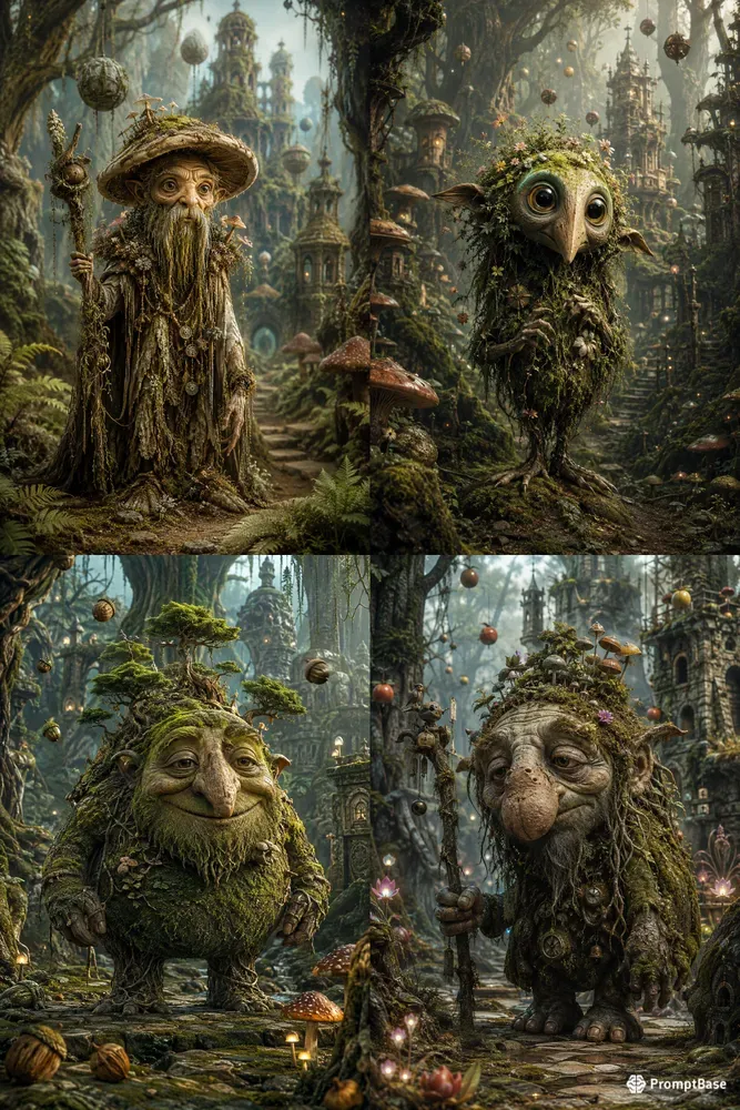 Whimsical Forest Spirit Creatures