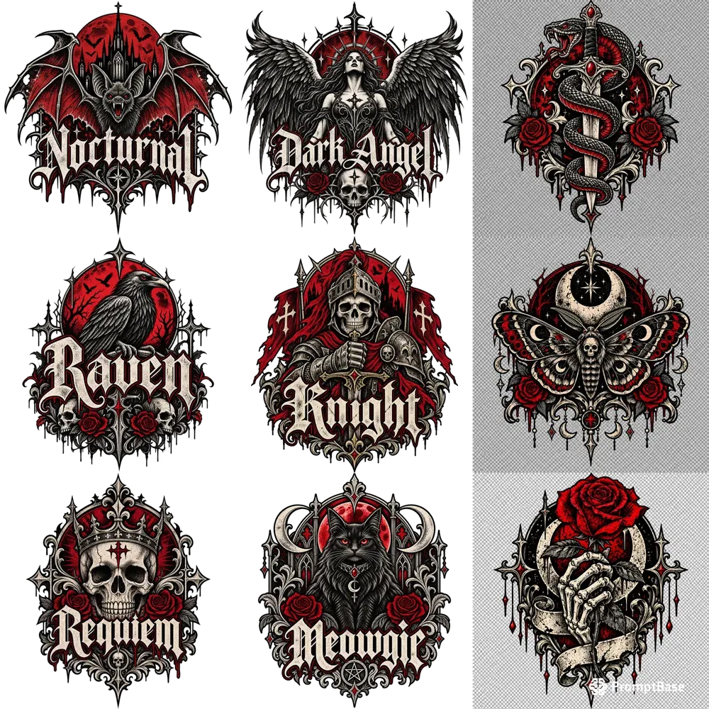 Gothic Tshirt Graphic Design Generator
