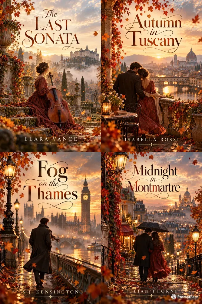 Atmospheric Autumn Romance Book Covers