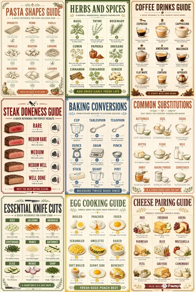 Kitchen Reference Chart Studios
