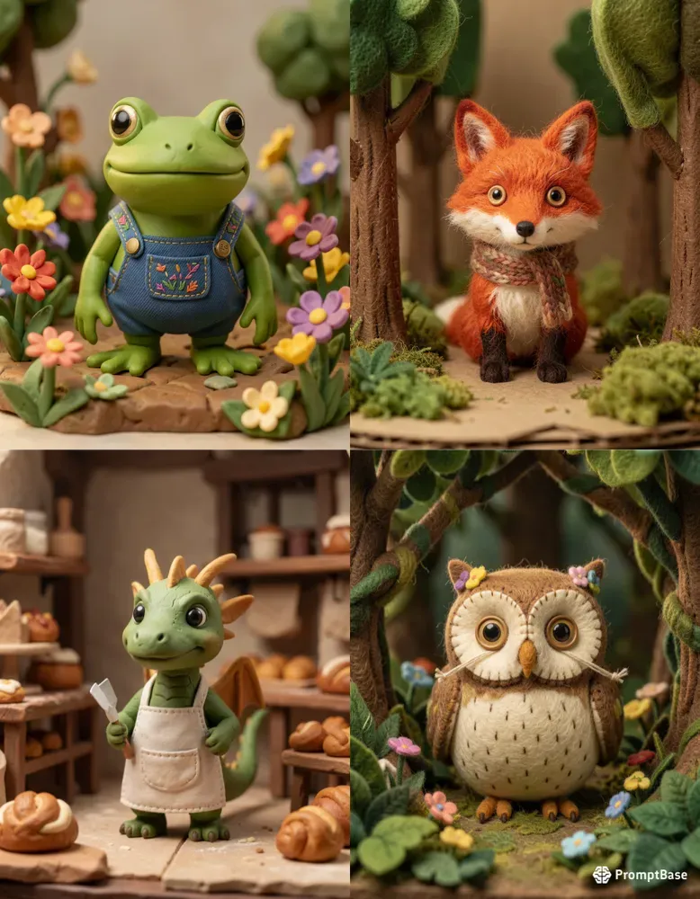 3D Felt Claymation Stop Motions