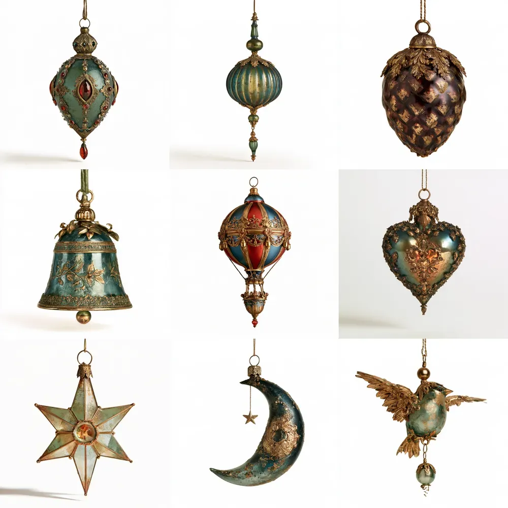 Victorian Christmas Ornament Cliparts