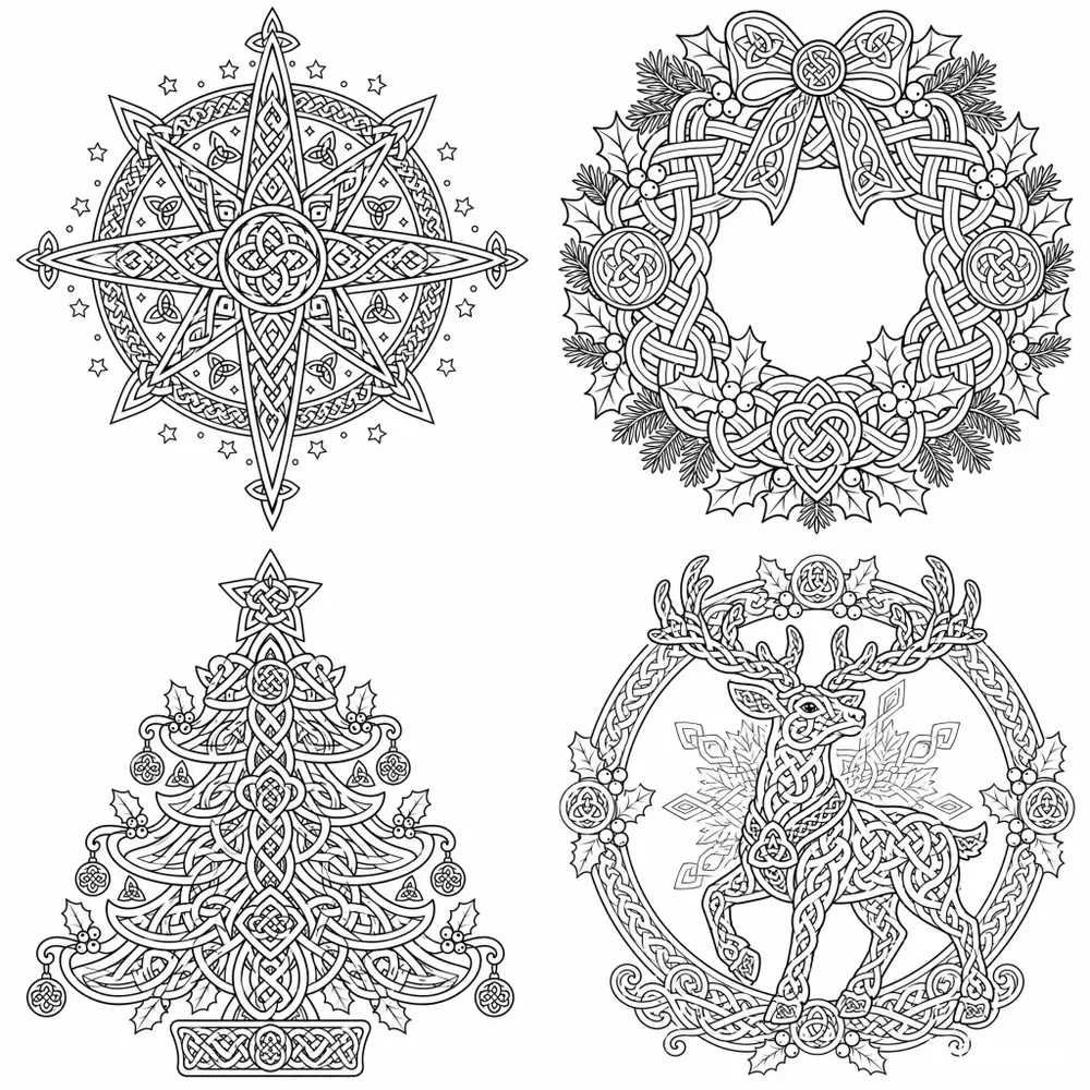 Celtic Christmas Colorings