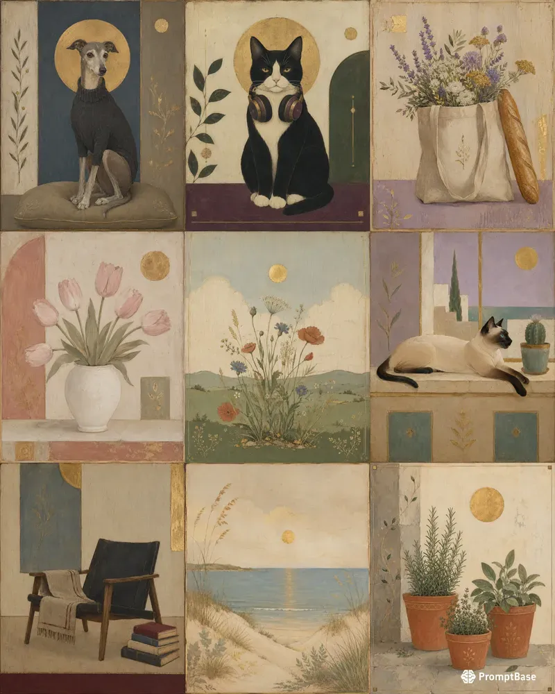 Modern Tempera Inspired Artworks