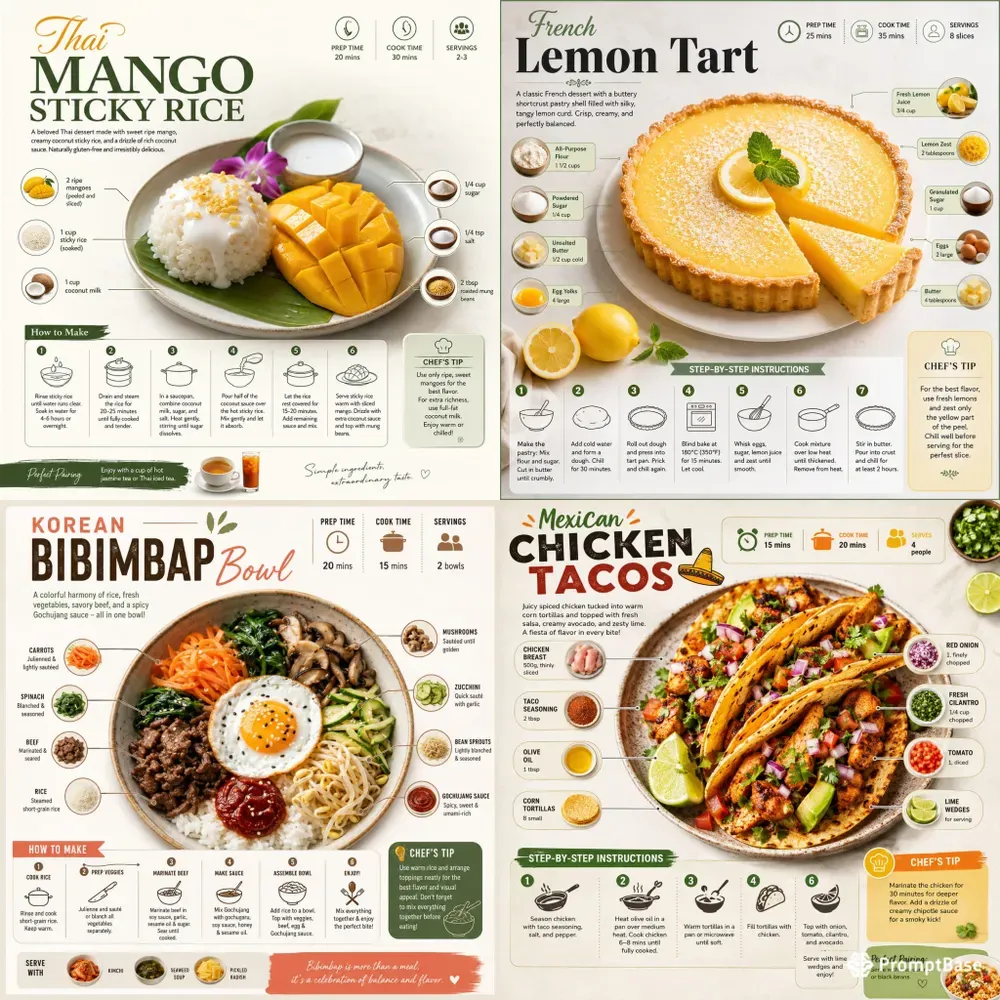 Modern Recipe Infographic Creators