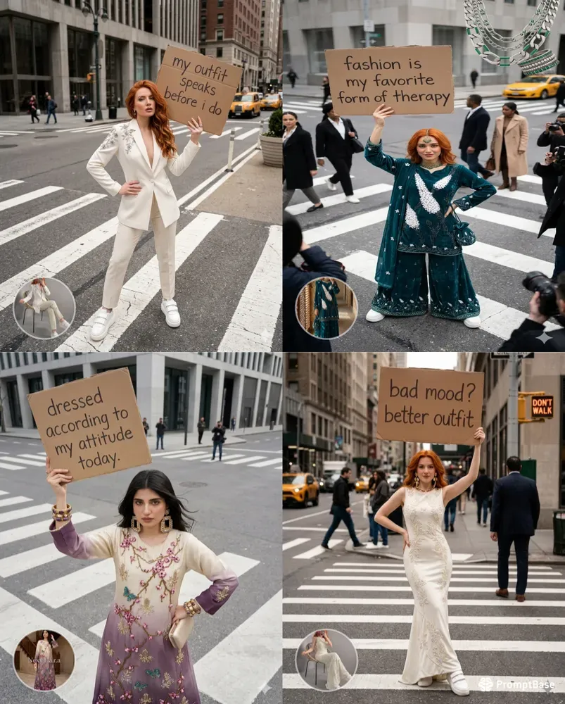 Fashion Protest Sign Streets