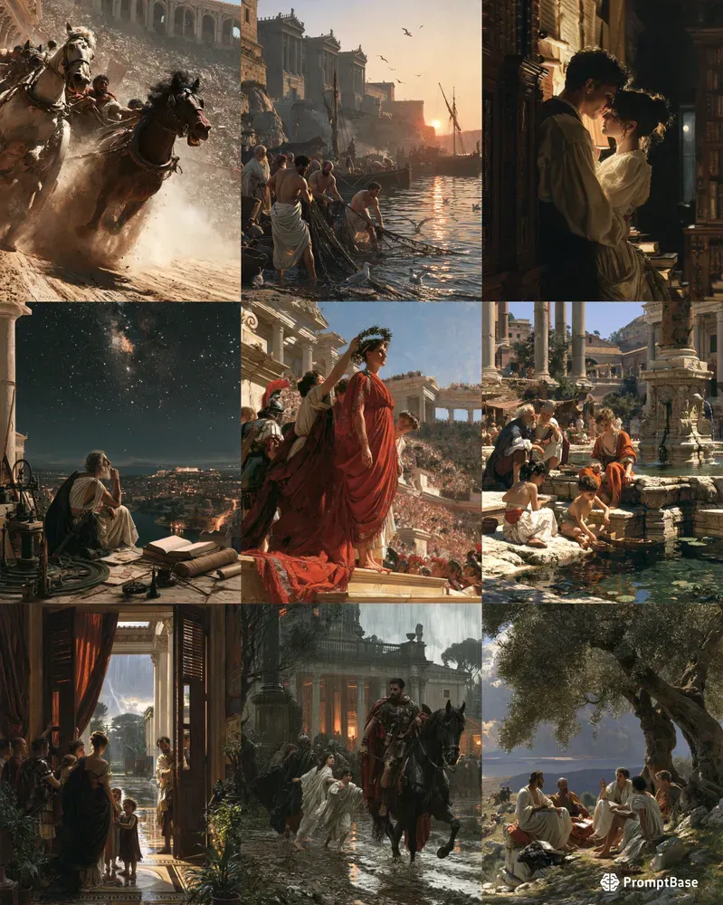 Classical Antiquity Oil Masterpieces
