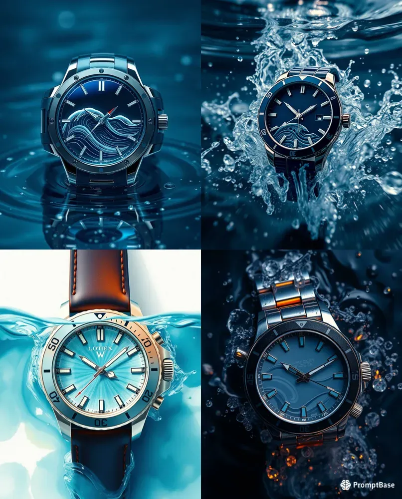 Luxury Watch Water Ad Cinematic Ps