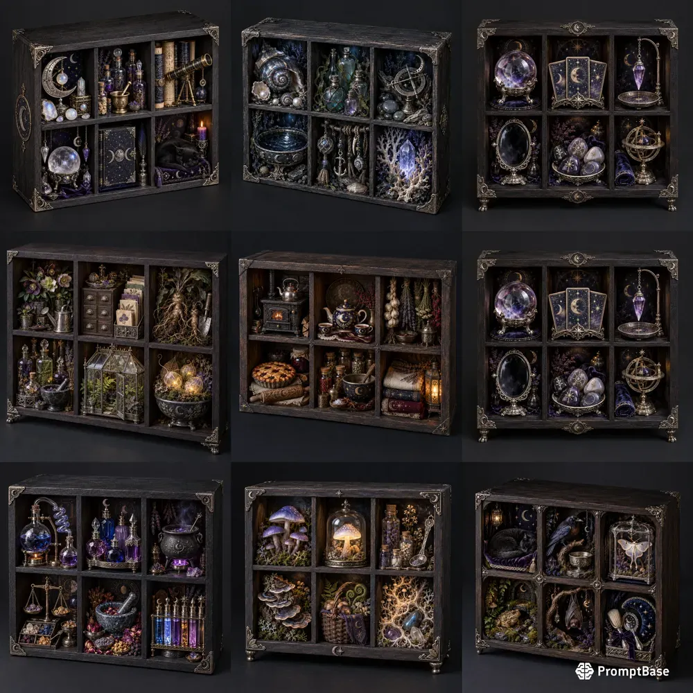Witches Miniature Shadowboxes