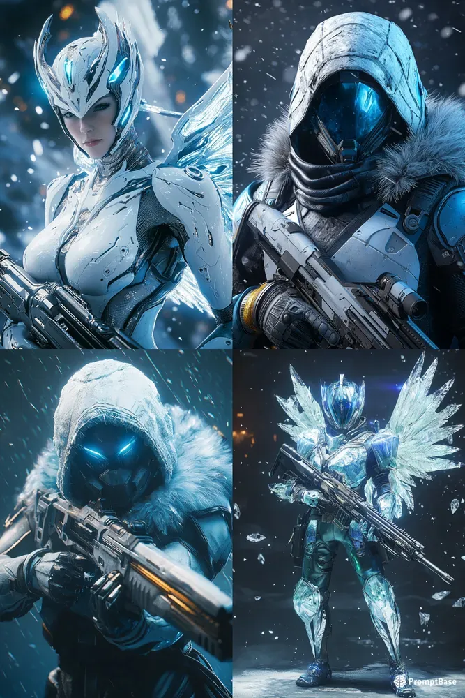 Frostbound Valkyrie Scifi Fantasy Art