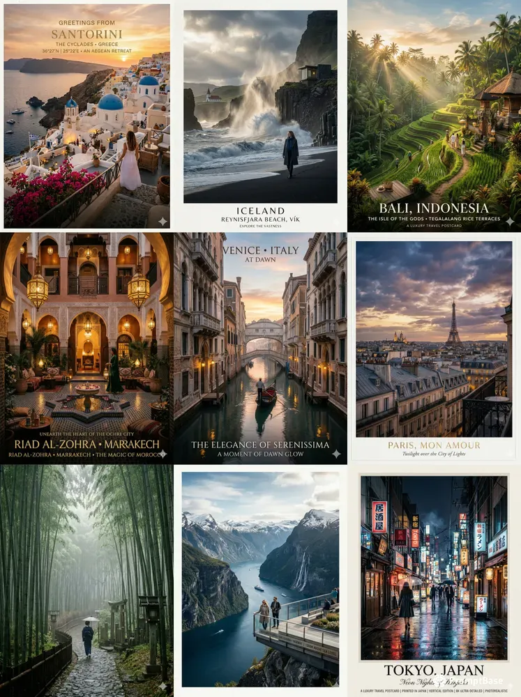 Luxury Travel Postcards Pro