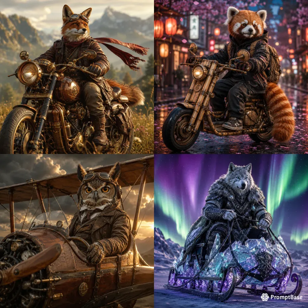 Animals On Impossible Vehicles