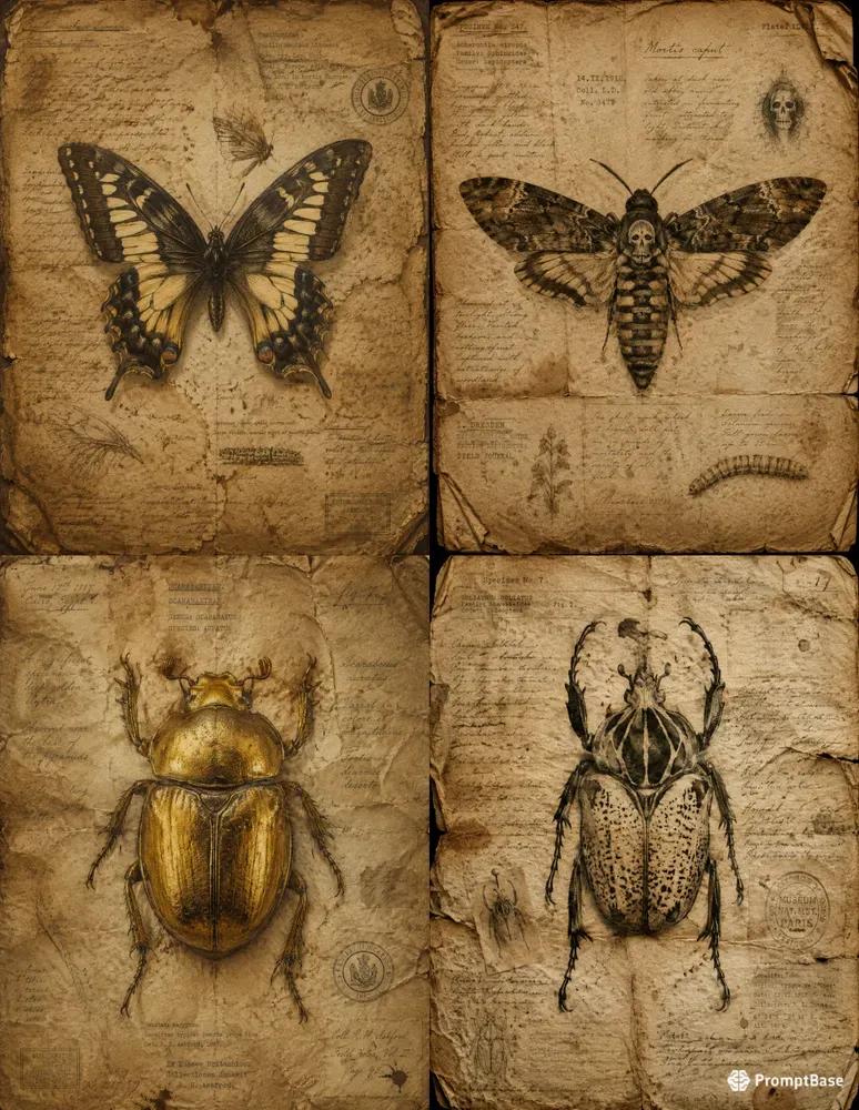 Vintage Entomology Journal Pages