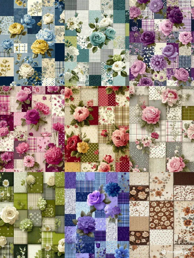 Vintage Floral Shabby Chic Patchwork