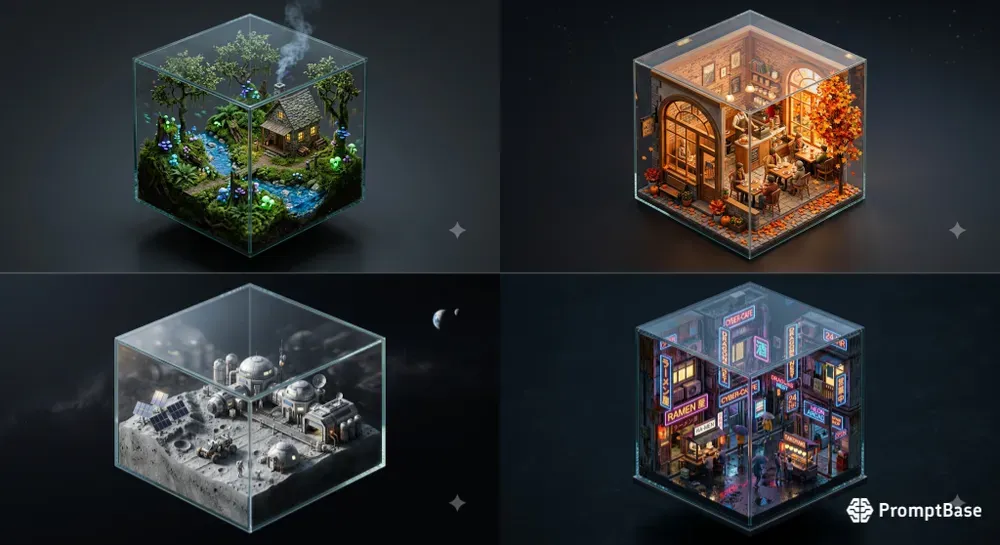 Hyperrealistic Isometric 3d Dioramas