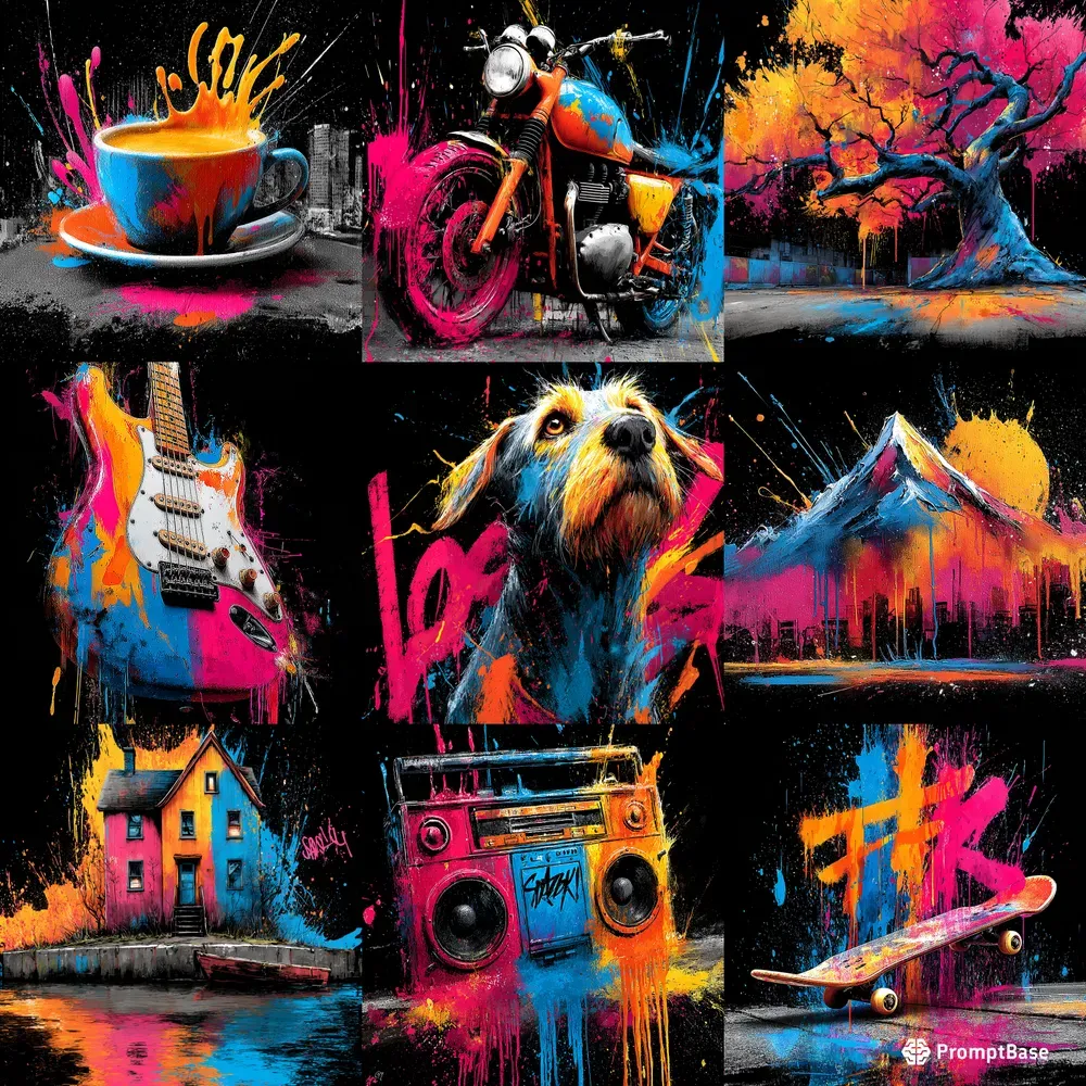 Splatter Graffiti Street Pop Grunge