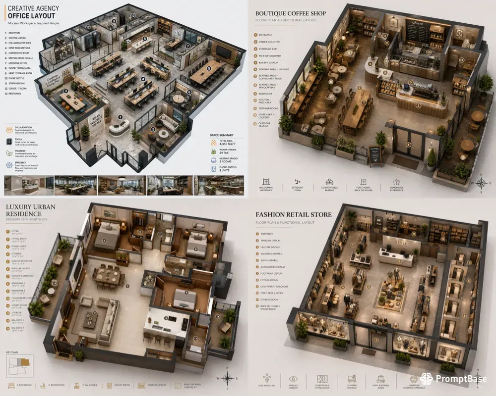 3D Isometric Floor Plan Generator